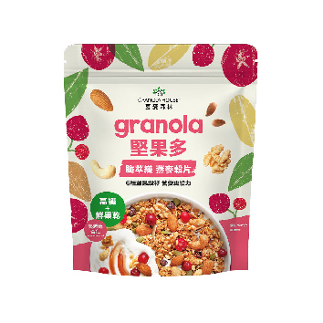 宴麥森林 堅果多 脆萃纖燕麥穀片(蔓越莓杏仁)